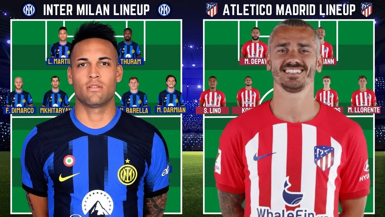 Đội hình Atlético Madrid gặp Inter Milan 01